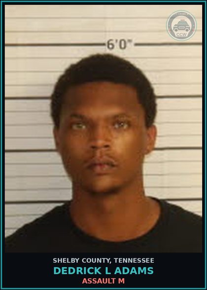 CCW arrest card for DEDRICK L ADAMS in Shelby County: ASSAULT M