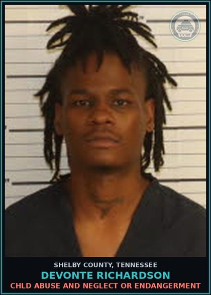 CCW arrest card for DEVONTE RICHARDSON in Shelby County: DOMESTIC ASSAULT-BODILY HARM