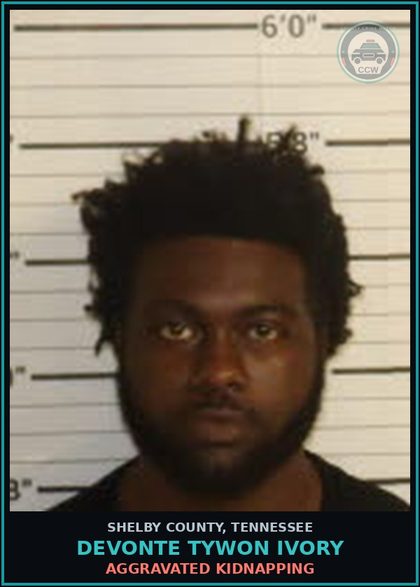 CCW arrest card for DEVONTE TYWON IVORY in Shelby County: AGGRAVATED ROBBERY