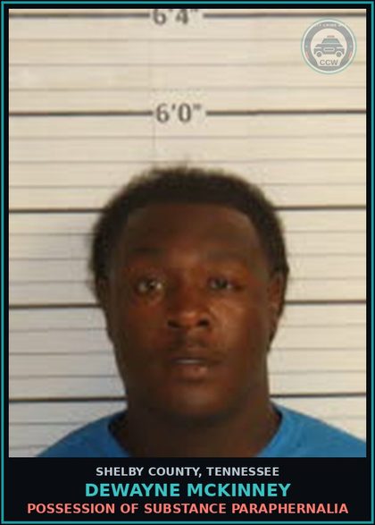 CCW arrest card for DEWAYNE MCKINNEY in Shelby County: MANUF/DEL/SELL contr substance