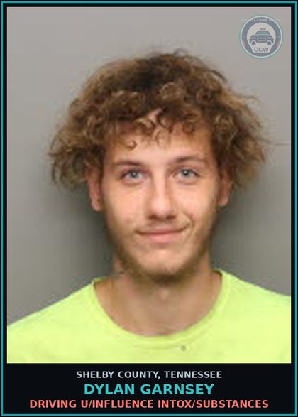 CCW arrest card for DYLAN GARNSEY in Shelby County: DRIVING U/INFLUENCE INTOX/DRUGS