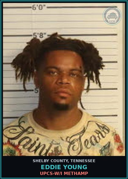 CCW arrest card for EDDIE YOUNG in Shelby County: UPCS-W/I METH