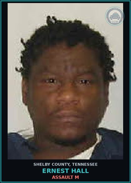 CCW arrest card for ERNEST HALL in Shelby County: ASSAULT M