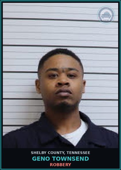 CCW arrest card for GENO TOWNSEND in Shelby County: ROBBERY