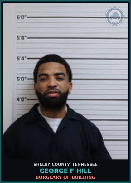 CCW arrest card for GEORGE F HILL in Shelby County: THEFT OF MERCH LESS THAN $1000