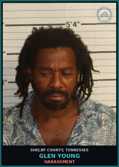 CCW arrest card for GLEN YOUNG in Shelby County: HARASSMENT