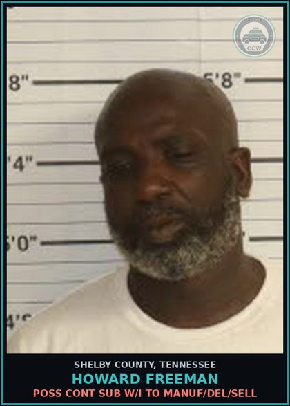 CCW arrest card for HOWARD FREEMAN in Shelby County: DRIVING WHILE LICENSE S/R/C