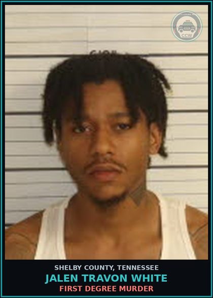 CCW arrest card for JALEN TRAVON WHITE in Shelby County: CRIM ATT-ESP AGGRAVATED ROBBERY