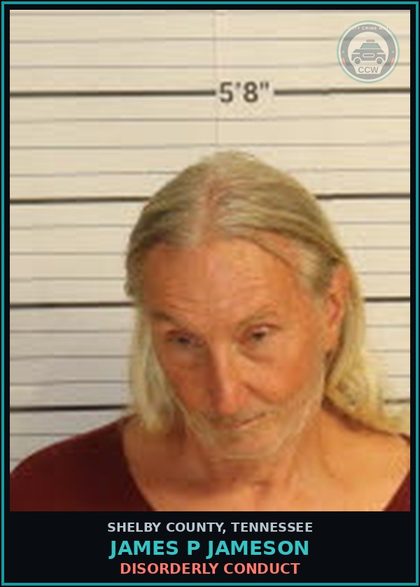 CCW arrest card for JAMES P JAMESON in Shelby County: DISORDERLY CONDUCT