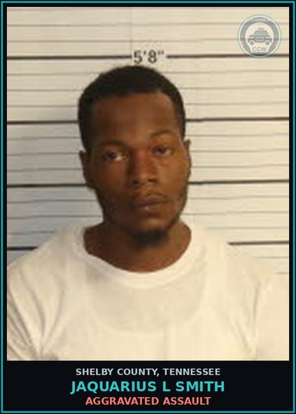 CCW arrest card for JAQUARIUS L SMITH in Shelby County: AGGRAVATED ASSAULT