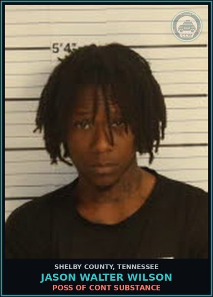 CCW arrest card for JASON WALTER WILSON in Shelby County: POSS OF CONT SUBSTANCE
