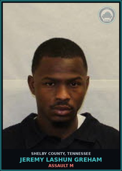 CCW arrest card for JEREMY LASHUN GREHAM in Shelby County: POSS COCAINE W/I MANUF/SELL/DEL