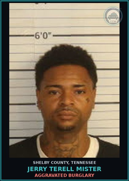 CCW arrest card for JERRY TERELL MISTER in Shelby County: TERMINATION OF DIVERSION