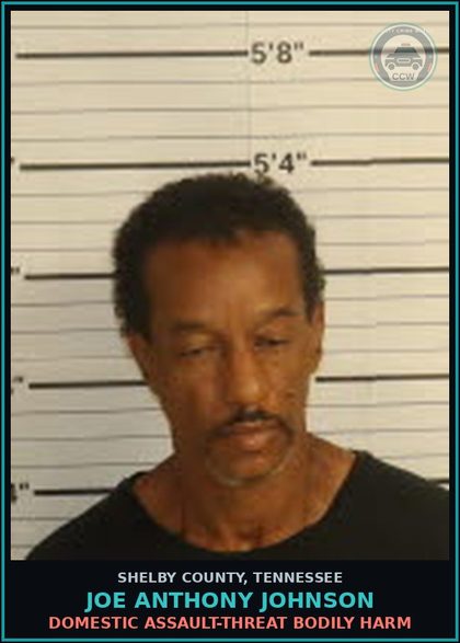 CCW arrest card for JOE ANTHONY JOHNSON in Shelby County: VIOLATION OF PROBATION M