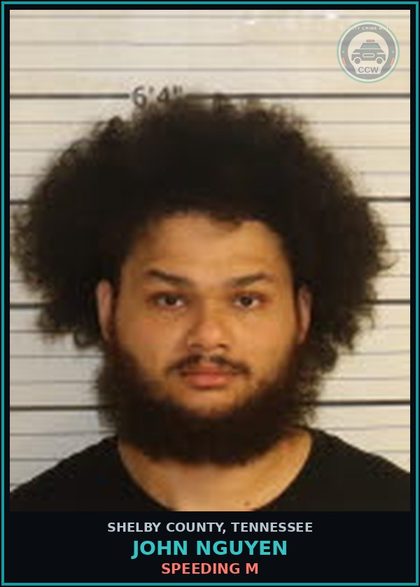 CCW arrest card for JOHN NGUYEN in Shelby County: SPEEDING M