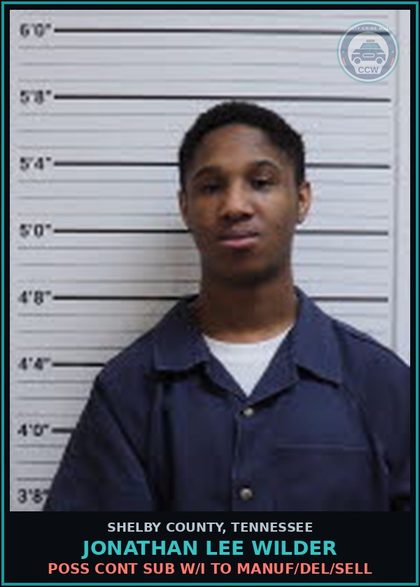 CCW arrest card for JONATHAN LEE WILDER in Shelby County: POSS CONT SUB W/I TO MANUF/DEL/SELL