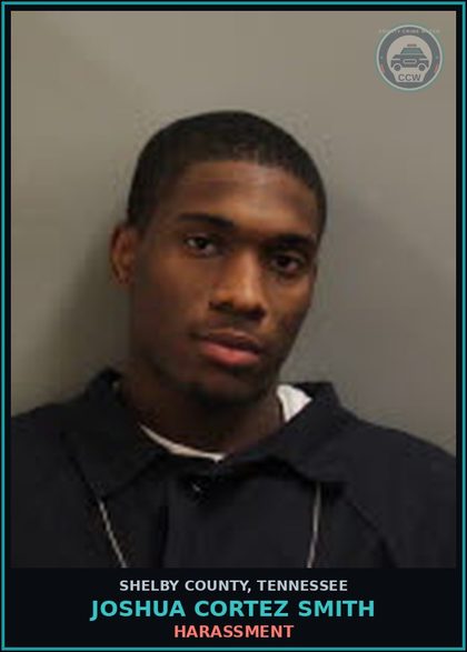 CCW arrest card for JOSHUA CORTEZ SMITH in Shelby County: HARASSMENT