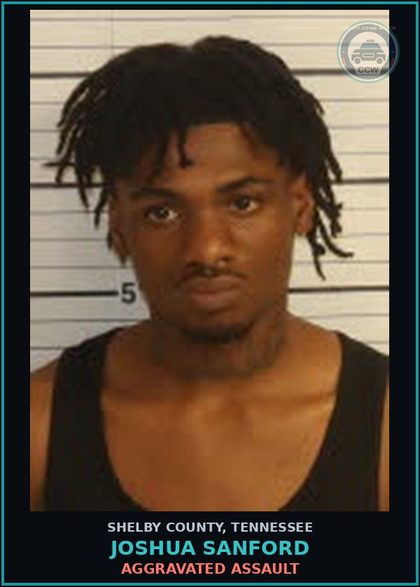 CCW arrest card for JOSHUA SANFORD in Shelby County: AGGRAVATED ASSAULT