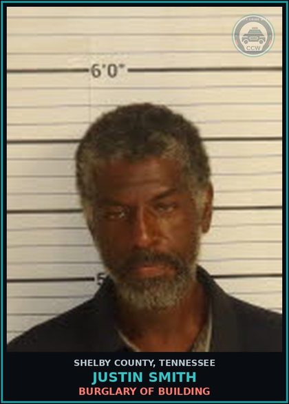 CCW arrest card for JUSTIN SMITH in Shelby County: THEFT OF PROPERTY $1000 OR LESS