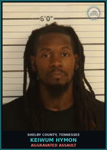 CCW arrest card for KEIWUM HYMON in Shelby County: AGGRAVATED ASSAULT
