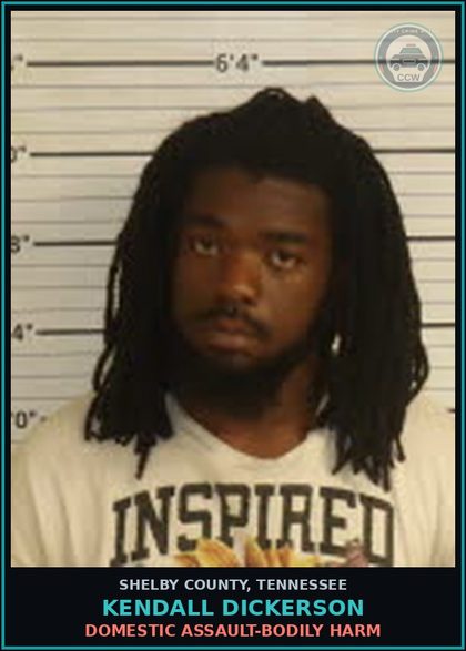 CCW arrest card for KENDALL DICKERSON in Shelby County: DOMESTIC ASSAULT-BODILY HARM
