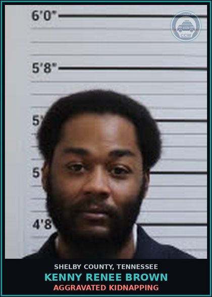 CCW arrest card for KENNY RENEE BROWN in Shelby County: AGGRAVATED KIDNAPPING