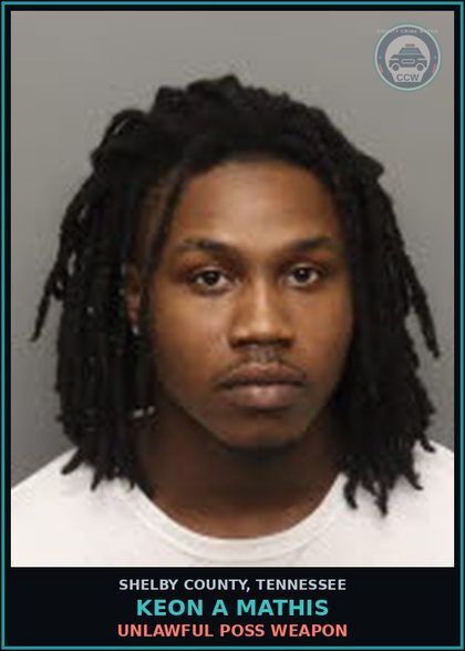 CCW arrest card for KEON A MATHIS in Shelby County: EVADING ARREST