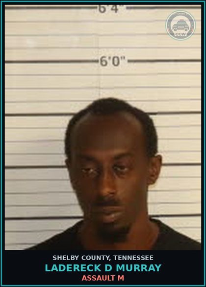 CCW arrest card for LADERECK D MURRAY in Shelby County: ASSAULT M