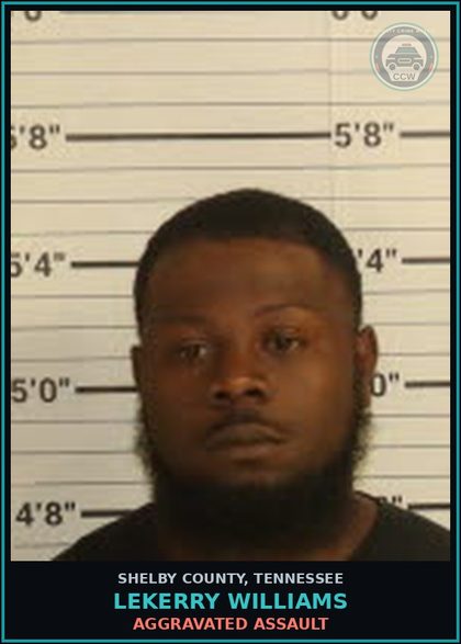 CCW arrest card for LEKERRY WILLIAMS in Shelby County: DOMESTIC ASSAULT-BODILY HARM