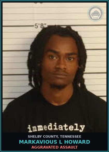 CCW arrest card for MARKAVIOUS L HOWARD in Shelby County: AGGRAVATED ASSAULT