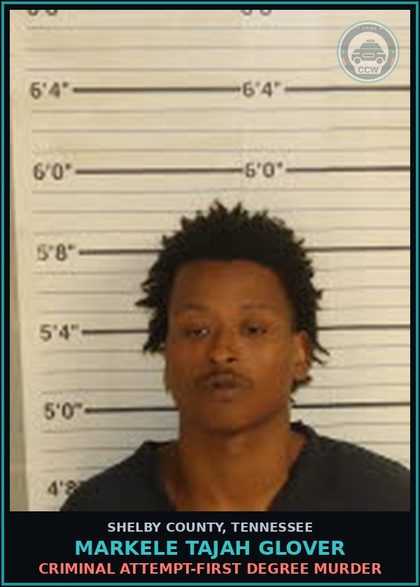 CCW arrest card for MARKELE TAJAH GLOVER in Shelby County: POSS FIREARM/DANGEROUS FELONY