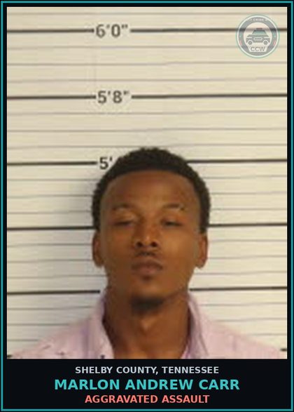 CCW arrest card for MARLON ANDREW CARR in Shelby County: AGGRAVATED ASSAULT