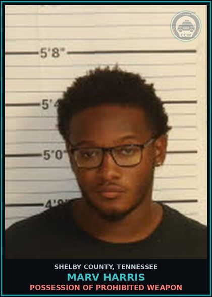 CCW arrest card for MARV HARRIS in Shelby County: TERMINATION OF DIVERSION