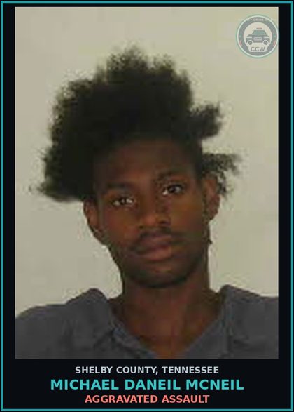 CCW arrest card for MICHAEL DANEIL MCNEIL in Shelby County: AGGRAVATED ASSAULT