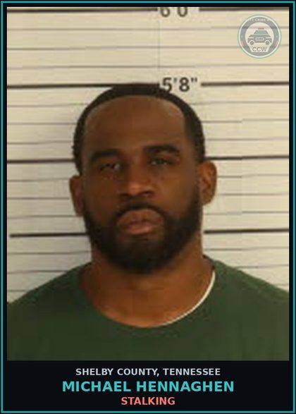 CCW arrest card for MICHAEL HENNAGHEN in Shelby County: STALKING