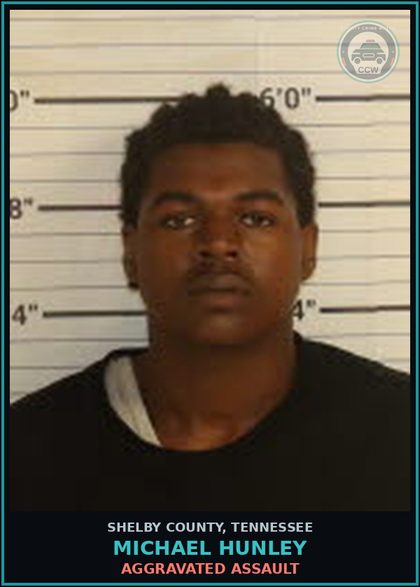 CCW arrest card for MICHAEL HUNLEY in Shelby County: AGGRAVATED ASSAULT