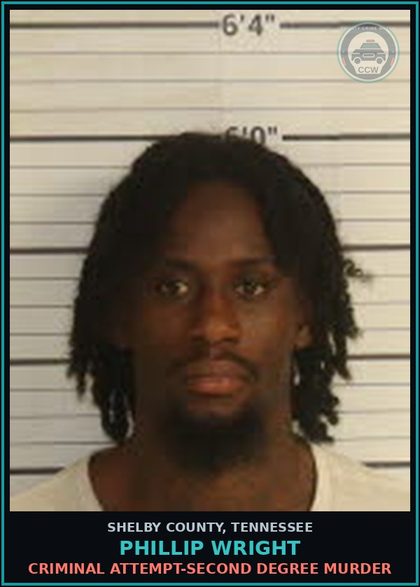 CCW arrest card for PHILLIP WRIGHT in Shelby County: CRIMINAL ATTEMPT-SECOND DEGREE MURDER