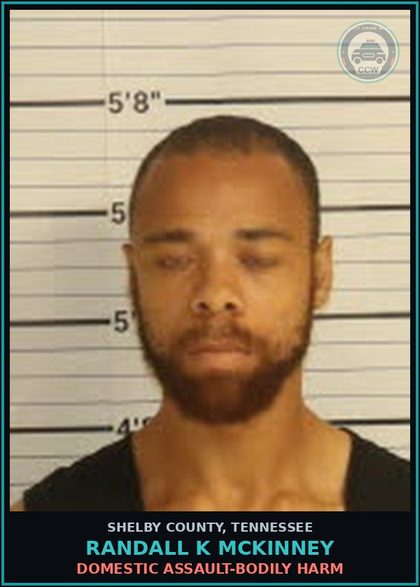 CCW arrest card for RANDALL K MCKINNEY in Shelby County: DOMESTIC ASSAULT-BODILY HARM