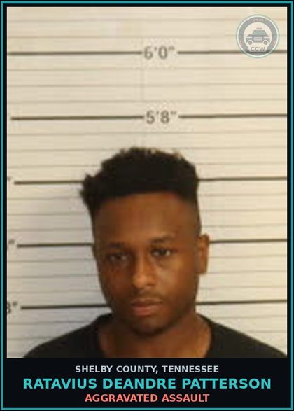 CCW arrest card for RATAVIUS DEANDRE PATTERSON in Shelby County: AGGRAVATED ASSAULT