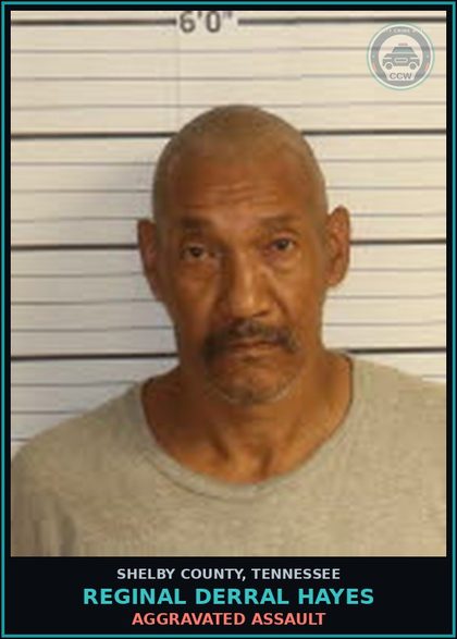 CCW arrest card for REGINAL DERRAL HAYES in Shelby County: AGGRAVATED ASSAULT