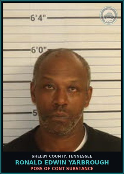 CCW arrest card for RONALD EDWIN YARBROUGH in Shelby County: DRIVING U/INFLUENCE INTOX/DRUGS