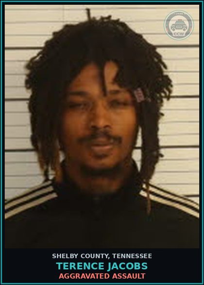 CCW arrest card for TERENCE JACOBS in Shelby County: AGGRAVATED ASSAULT