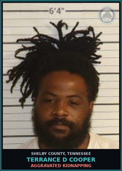 CCW arrest card for TERRANCE D COOPER in Shelby County: INTENT EVADE ARREST AUTO RISK/DEATH
