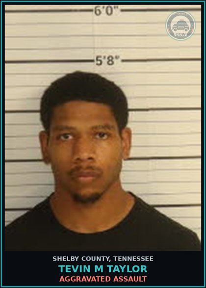 CCW arrest card for TEVIN M TAYLOR in Shelby County: AGGRAVATED ASSAULT
