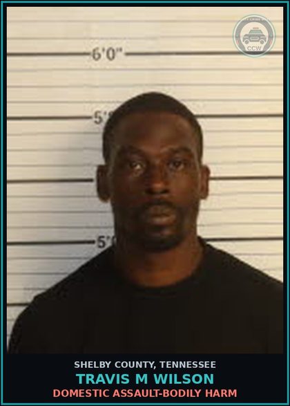 CCW arrest card for TRAVIS M WILSON in Shelby County: DOMESTIC ASSAULT-BODILY HARM