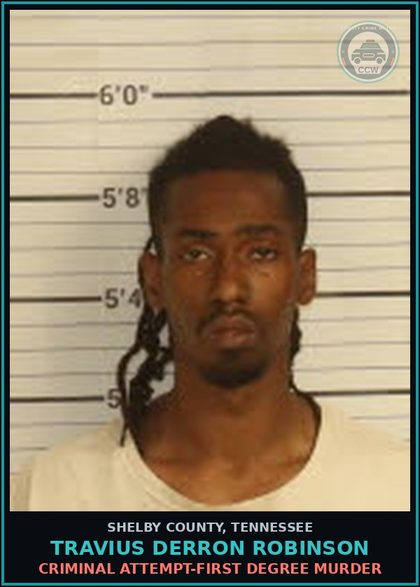 CCW arrest card for TRAVIUS DERRON ROBINSON in Shelby County: POSS FIREARM/DANGEROUS FELONY