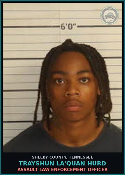 CCW arrest card for TRAYSHUN LA'QUAN HURD in Shelby County: POSS CONT SUB W/I TO MANUF/DEL/SELL