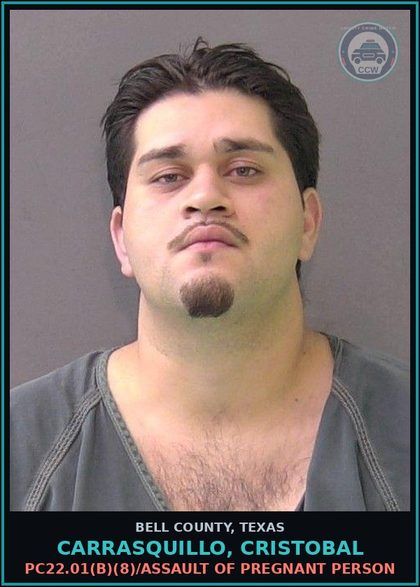 CCW arrest card for CARRASQUILLO, CRISTOBAL in Bell County: PC 20.02 / UNLAWFUL RESTRAINT