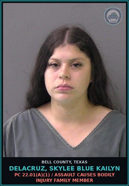 CCW arrest card for DELACRUZ, SKYLEE BLUE KAILYN in Bell County: / MOTION TO REVOKE PROBATION (M)