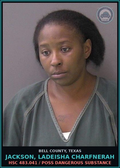 CCW arrest card for JACKSON, LADEISHA CHARFNERAH in Bell County: PC 31.03 /THEFT OF PROP>=$100<$750